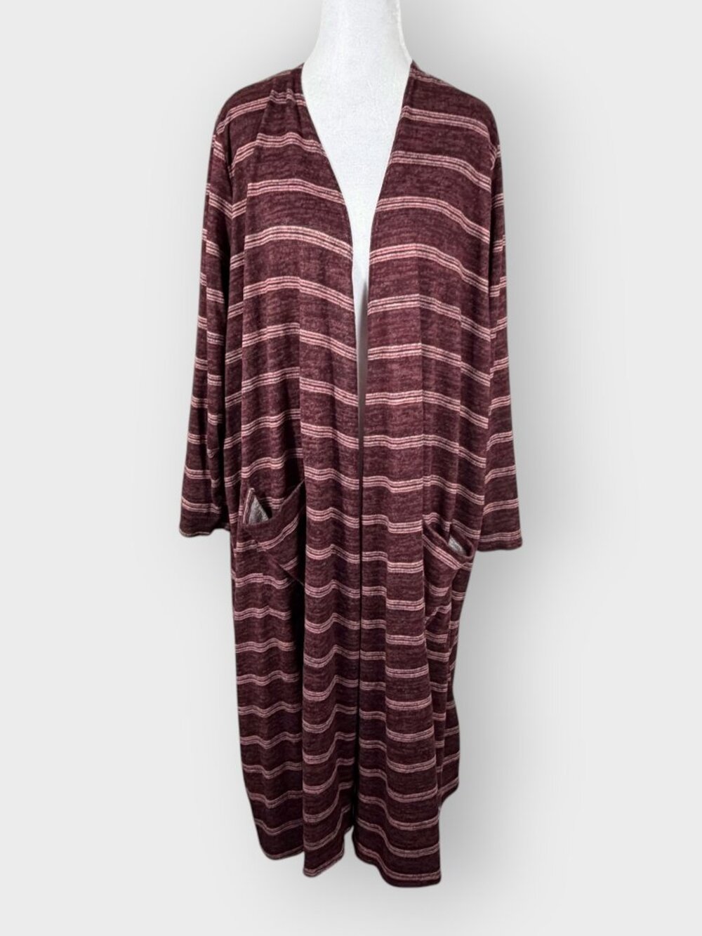 NEW | Lularoe Sarah Long Line Duster | 3XL | Striped | Layering Cardigan Topper